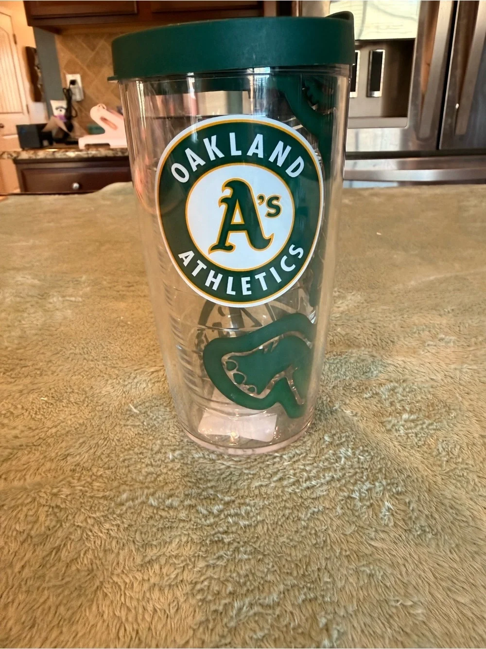 Oakland Athletics Tervis Tumbler 16oz MLB Travel Cup w Lid Green A’s